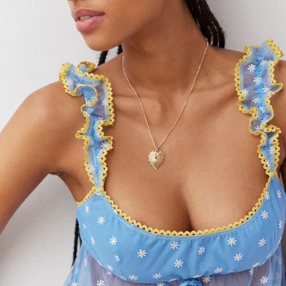 URBAN OUTFITTERS OutFromUnder Daisy Sheer Floral Mini Dress - Picture 14 of 16